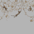 Monkey Jump, Gray Mural Wallpaper - pure wallpaper artwork