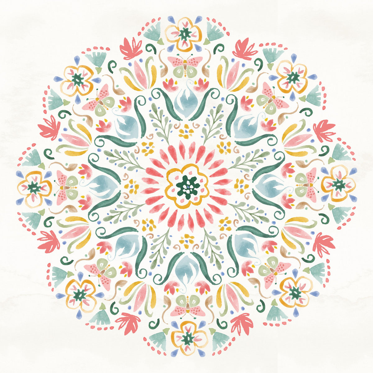 Wild Blooms VI Mural Wallpaper - Light Tone - pure wallpaper artwork