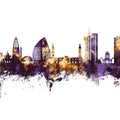 Khartoum Sudan Skyline Purple & Gold Mural Wallpaper - pure wallpaper artwork