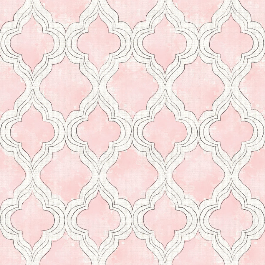 Organic Lines Red Mural Wallpaper