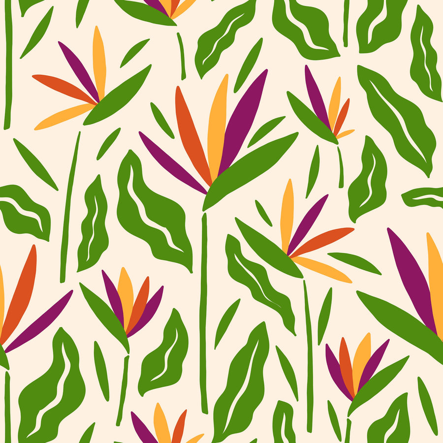 Horned Tulips Mural Wallpaper