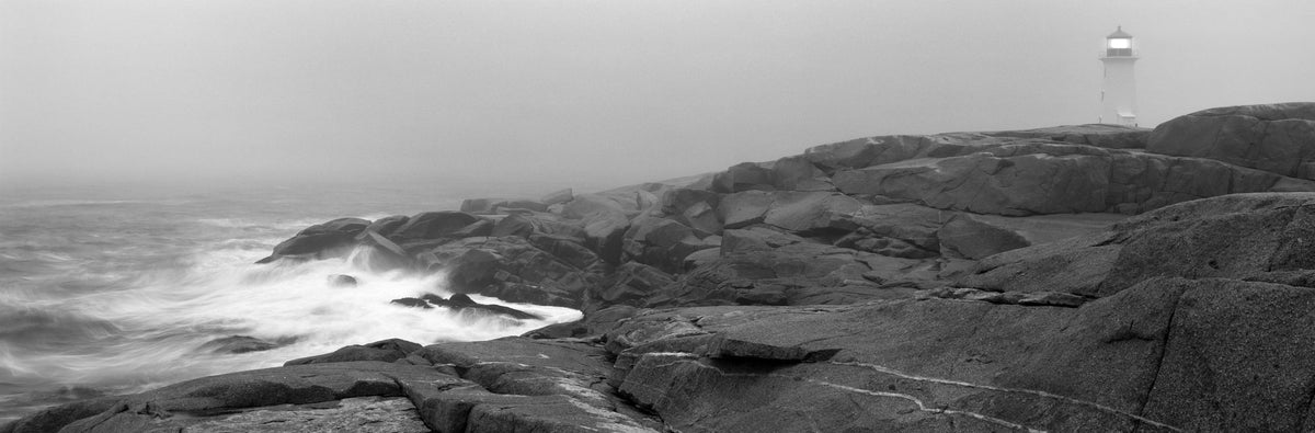 Peggy's Cove Lighthouse BW Mural Wallpaper - pure wallpaper artwork