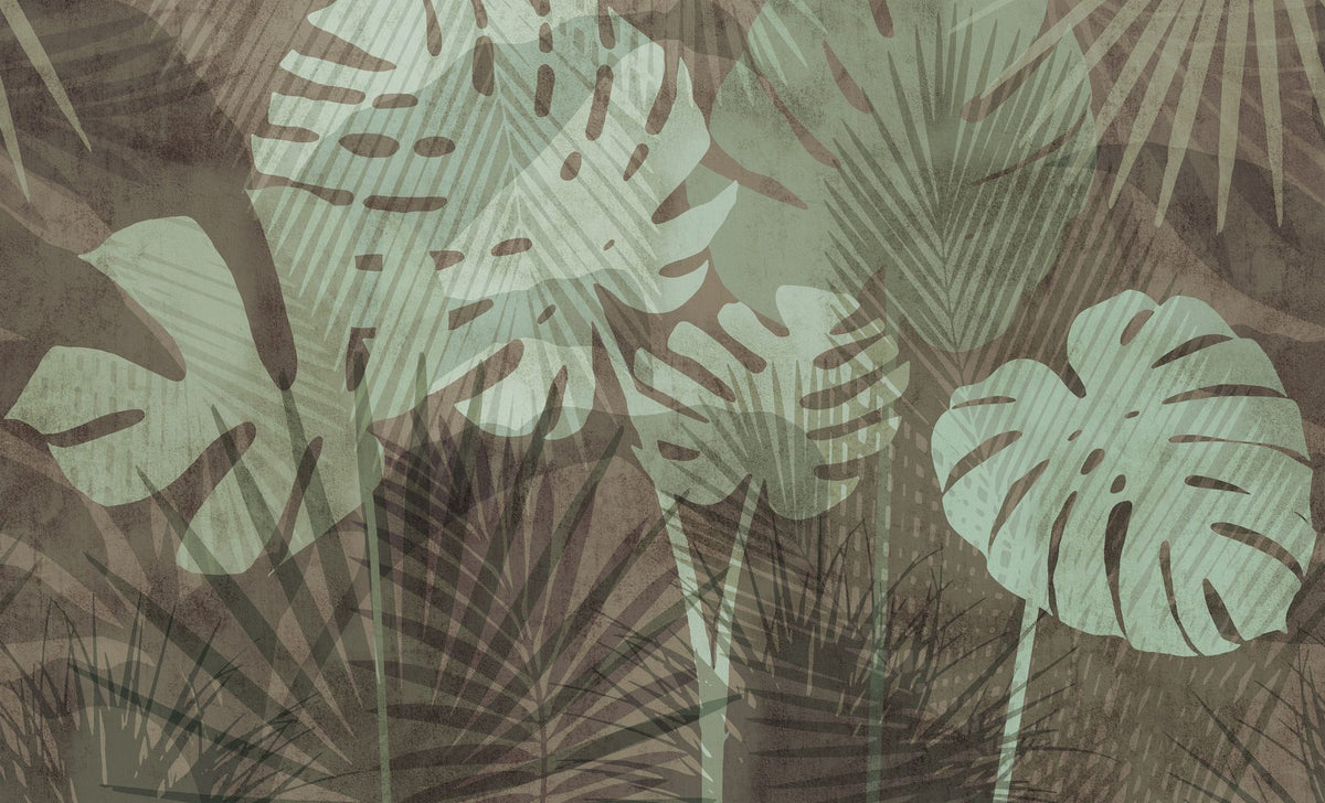 Big Monstera Leaves, Earth Mural Wallpaper - pure wallpaper artwork