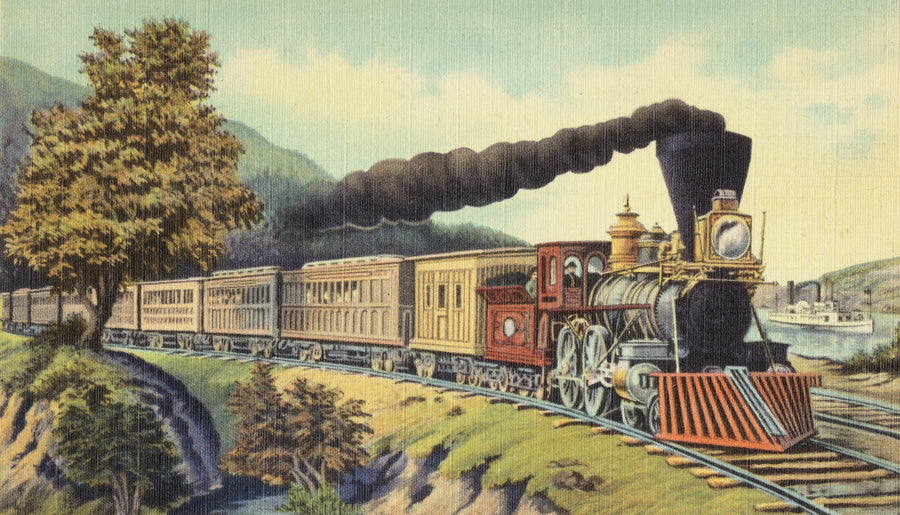 Greetings From the Railway Mural Wallpaper