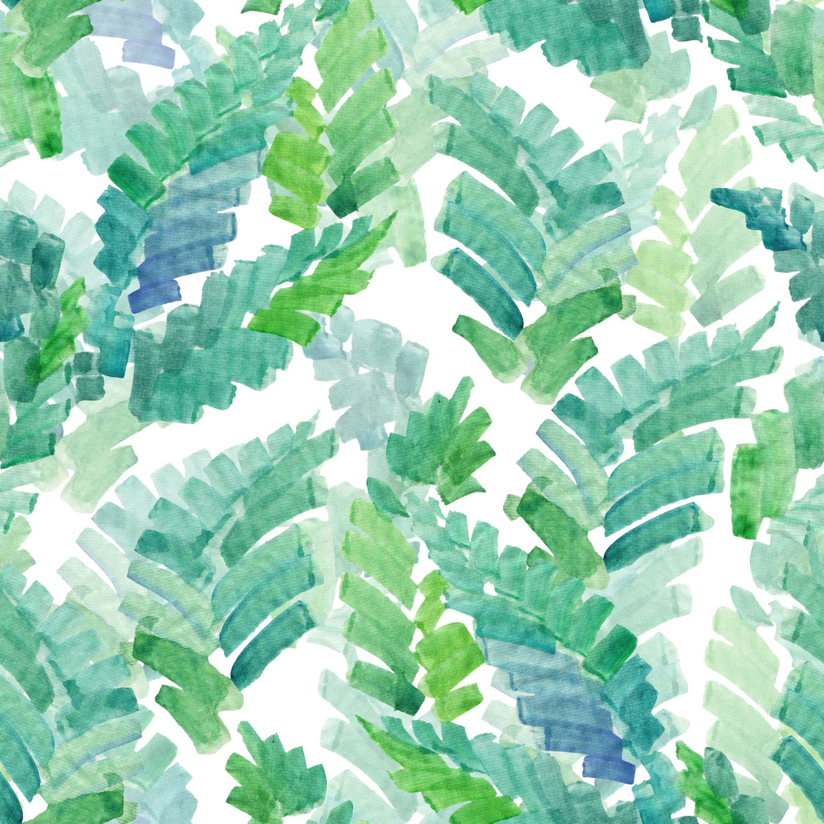 Tropical Fern Cascade Mural Wallpaper - pure wallpaper artwork