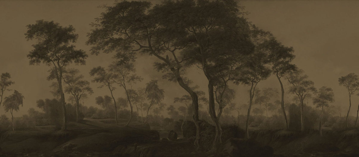 Woodland Brook, Dusk Mural Wallpaper - pure wallpaper artwork