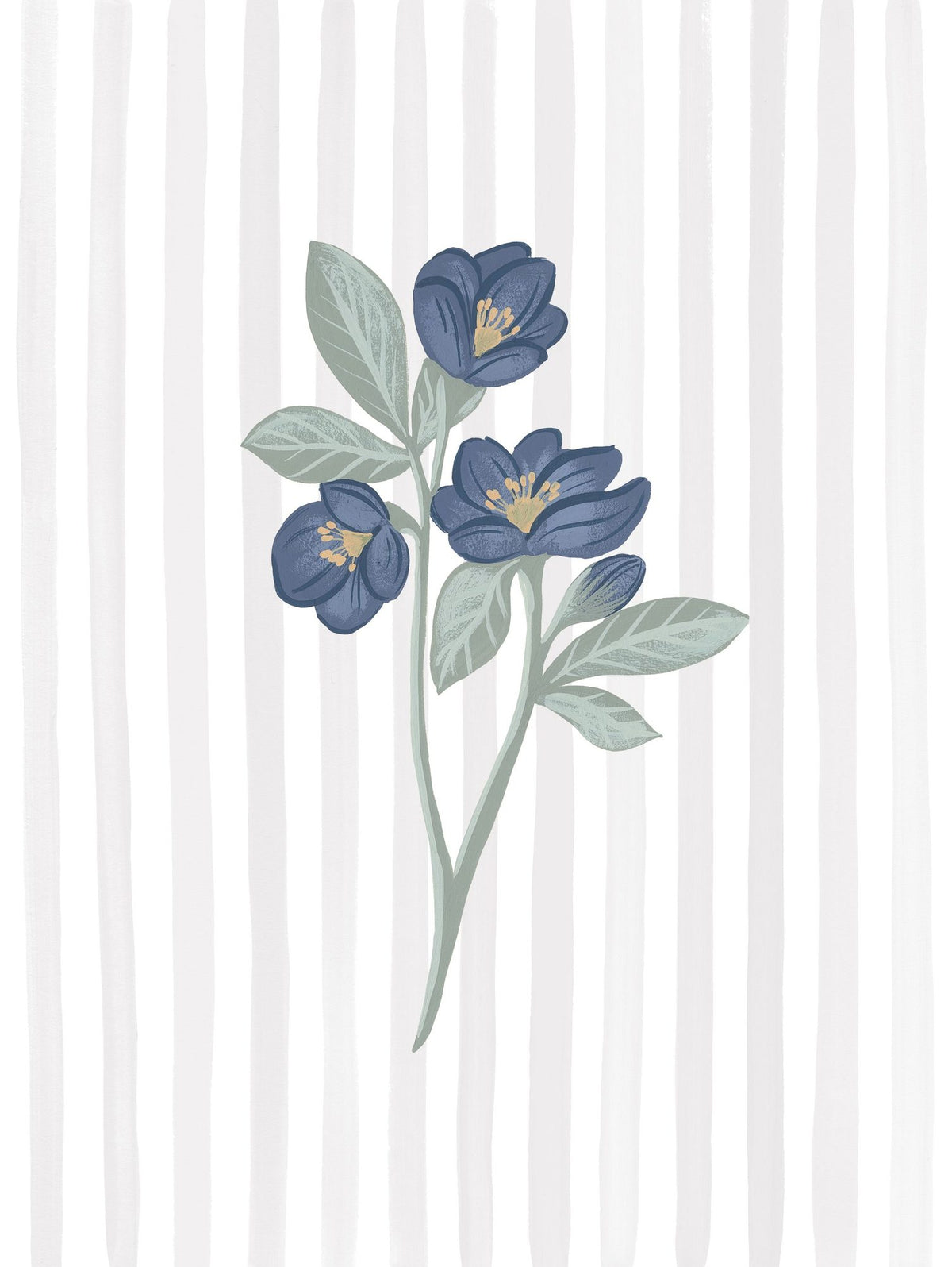 Winter Spirit Hellebore Mural Wallpaper - pure wallpaper artwork
