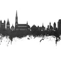 Ulm Germany Skyline Black & White Mural Wallpaper - pure wallpaper artwork