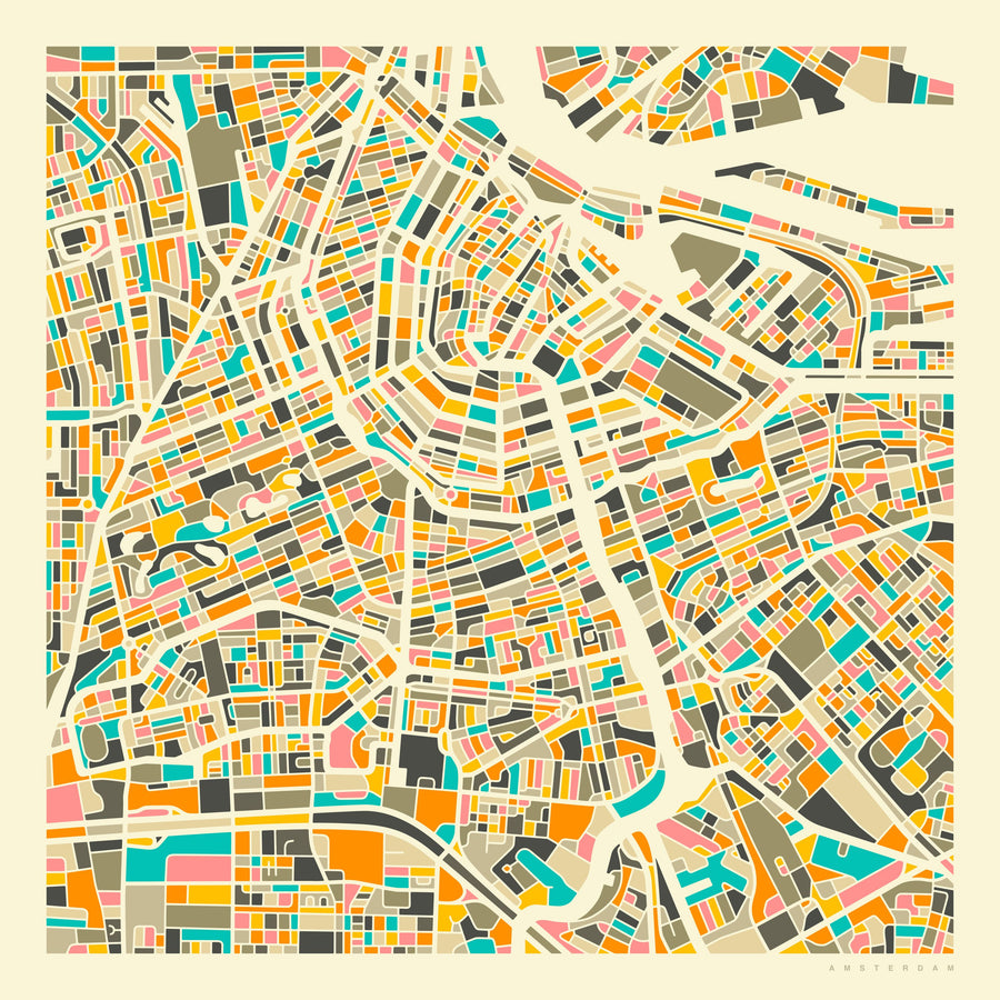 Modern Amsterdam Mural Wallpaper