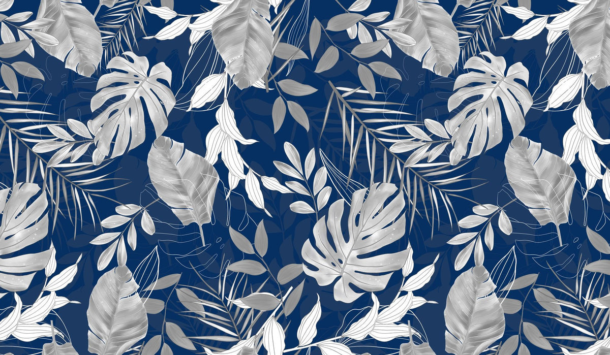 Fall Winds Ahead Mural Wallpaper - Blue Tone - pure wallpaper artwork