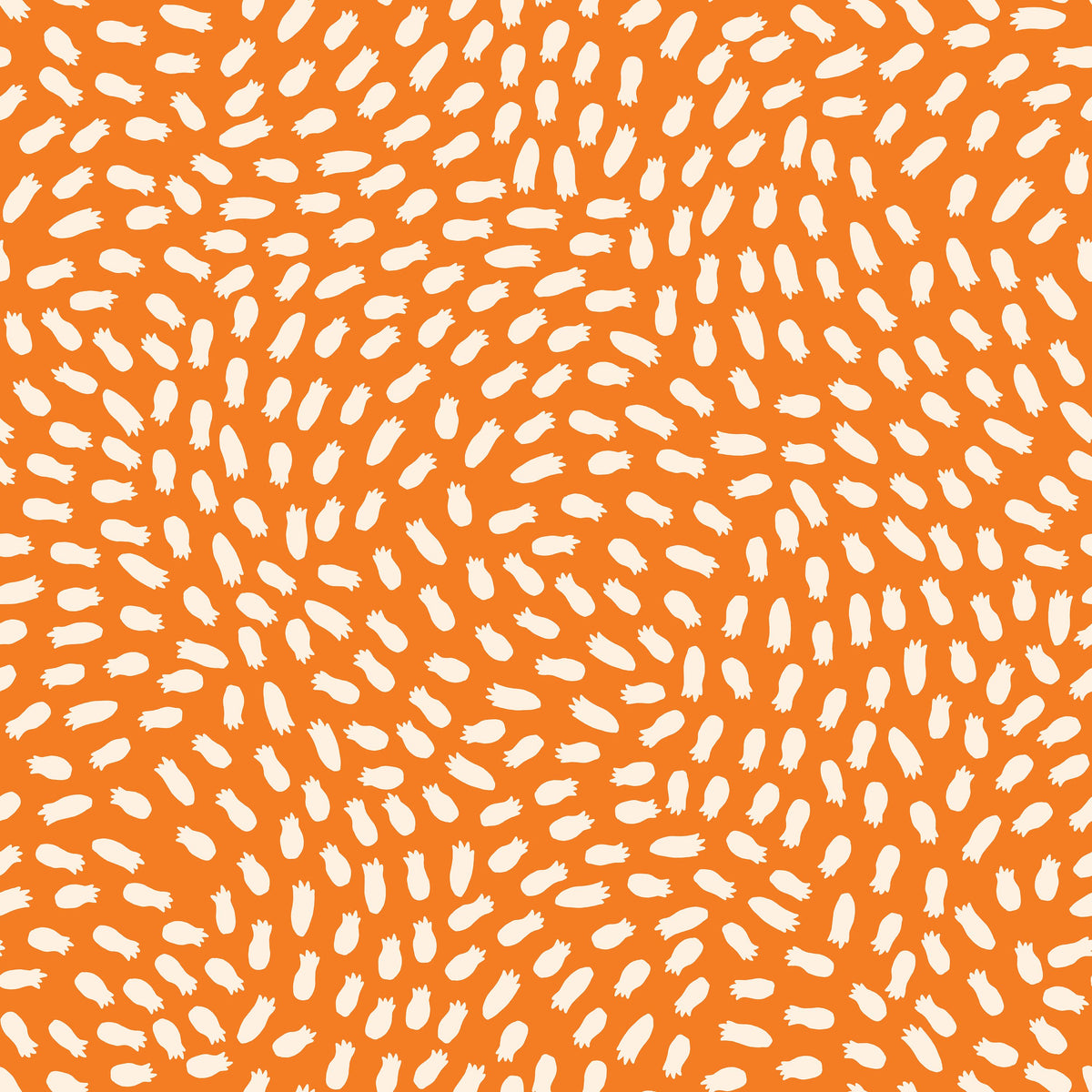 Petals on Orange Mural Wallpaper - pure wallpaper artwork