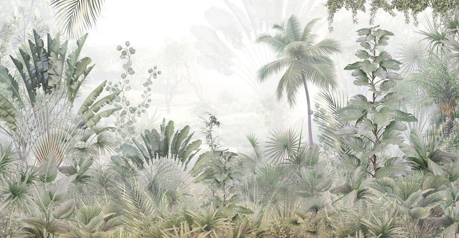 Forest Wallpaper Mural – Woodland Wall Mural – Jungle Grove printable artwork