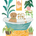 Urban Jungle Bath IV Pet Mural Wallpaper - pure wallpaper artwork