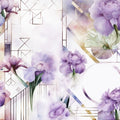 Watercolor Geometry Purple Mural Wallpaper - pure wallpaper artwork