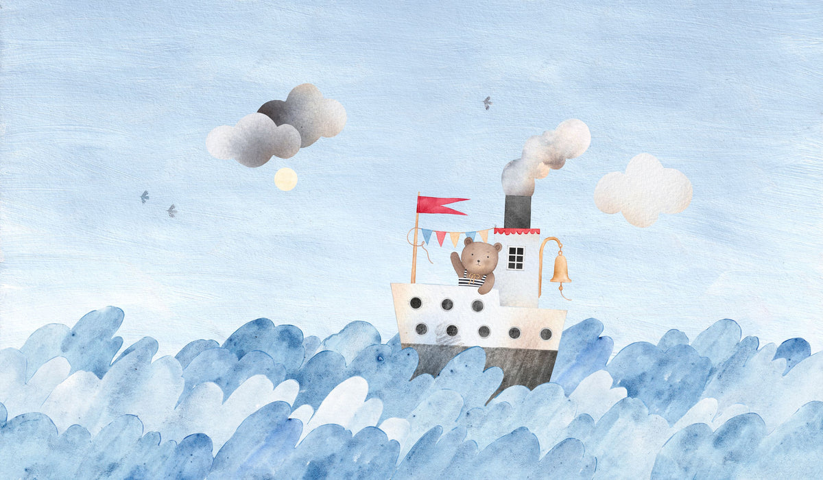 Skipper Bear Mural Wallpaper - pure wallpaper artwork