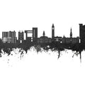 Ithaca New York Skyline Black & White Mural Wallpaper - pure wallpaper artwork