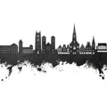 Münster Germany Skyline Black & White Mural Wallpaper - pure wallpaper artwork