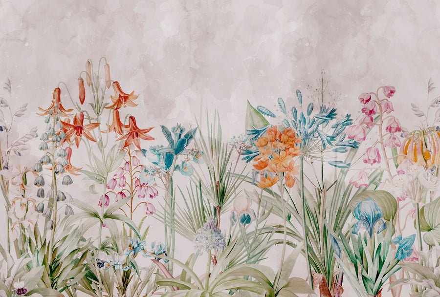 Field of Dreams Orange Mural Wallpaper