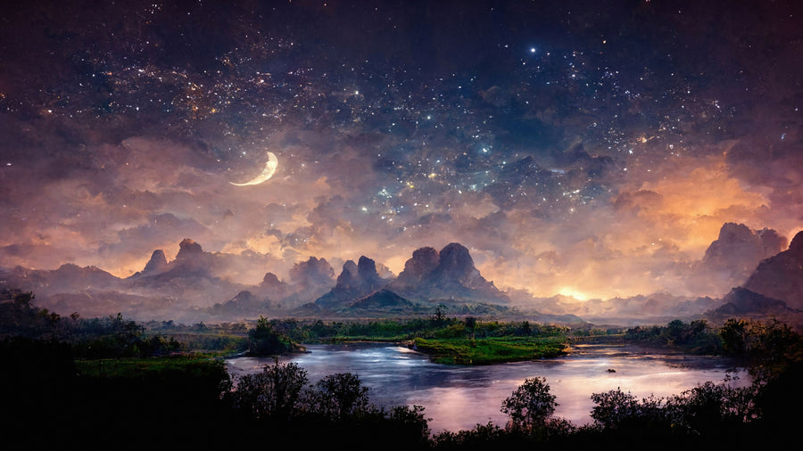 Magic Night Mural Wallpaper