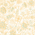 Kala Flowers Yellow on White Mural Wallpaper - pure wallpaper artwork