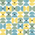 Homley Retro Shapes, Green Mural Wallpaper - pure wallpaper artwork
