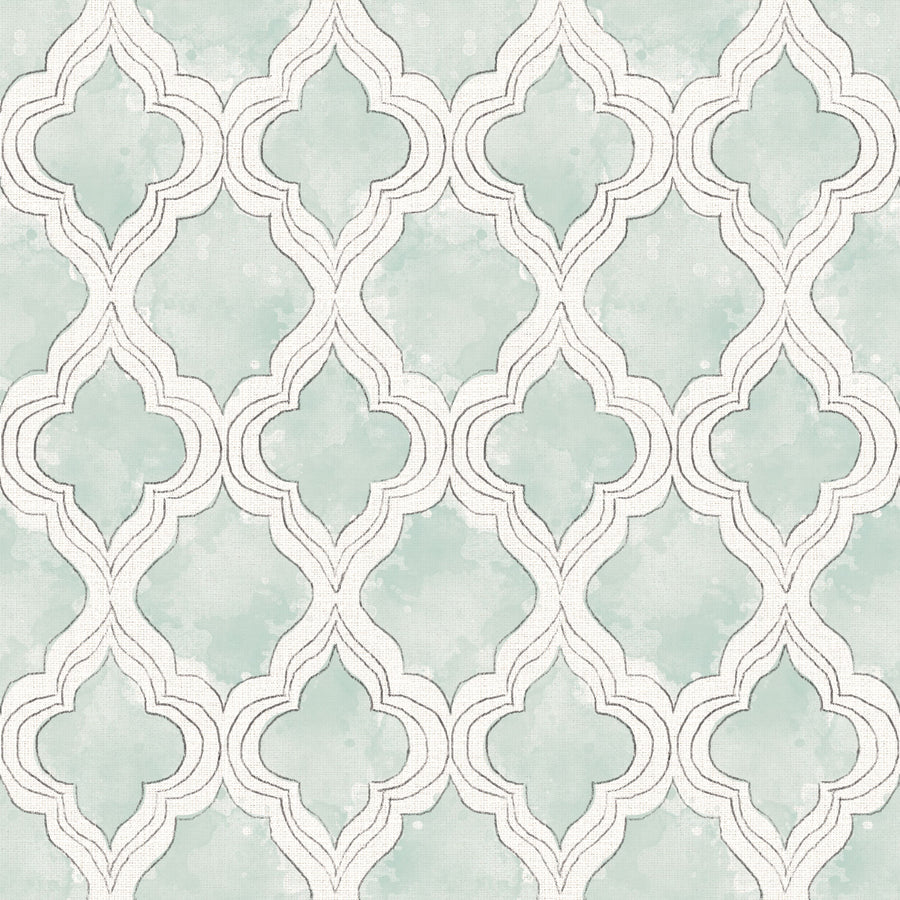 Organic Lines Blue Mural Wallpaper