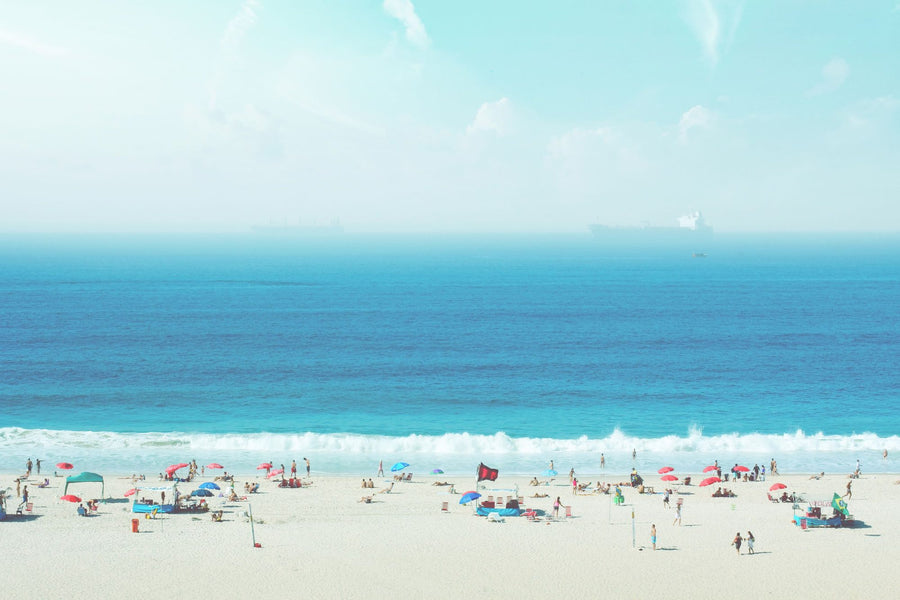 Coastal Wallpaper Mural – Seaside Wall Mural – Copacabana Beach printable artwork
