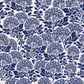Hydrangea, Navy on Cream Mural Wallpaper - pure wallpaper artwork