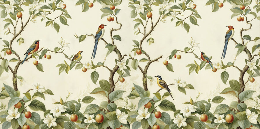 Bird Harmony, Butter Mural Wallpaper