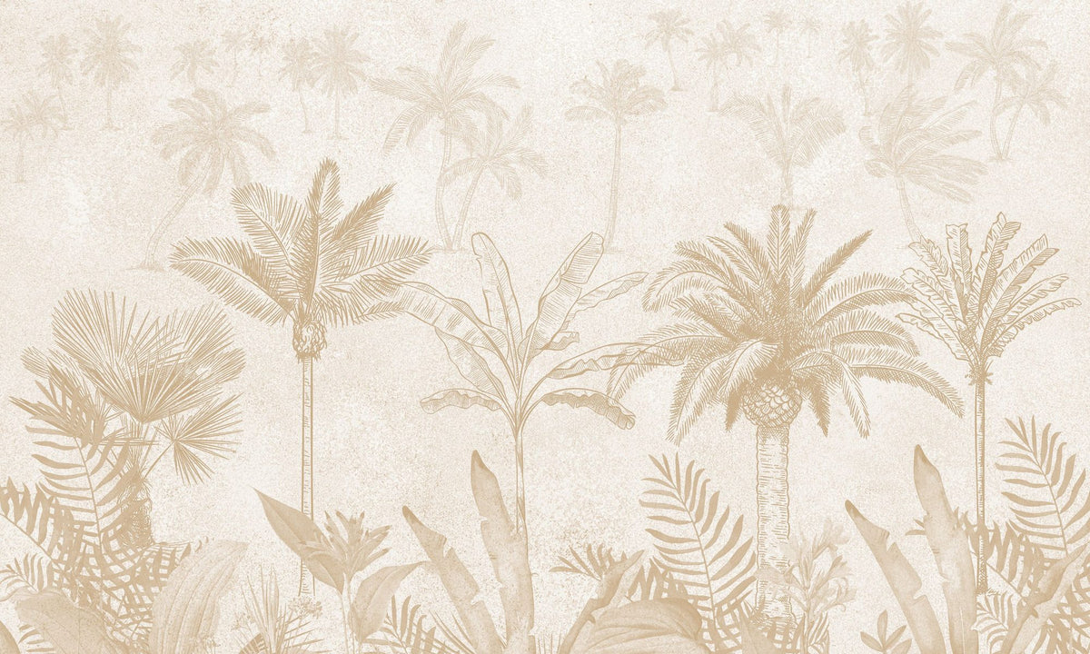 Palm Reverie Mural Wallpaper - pure wallpaper artwork