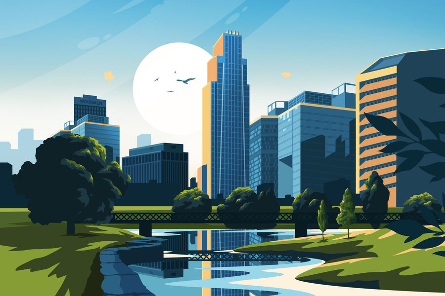 Travel Omaha Mural Wallpaper