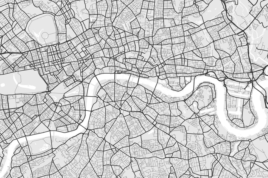 Central London Grey Mural Wallpaper