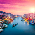 Grand Canal Sunset Pink Mural Wallpaper - pure wallpaper artwork