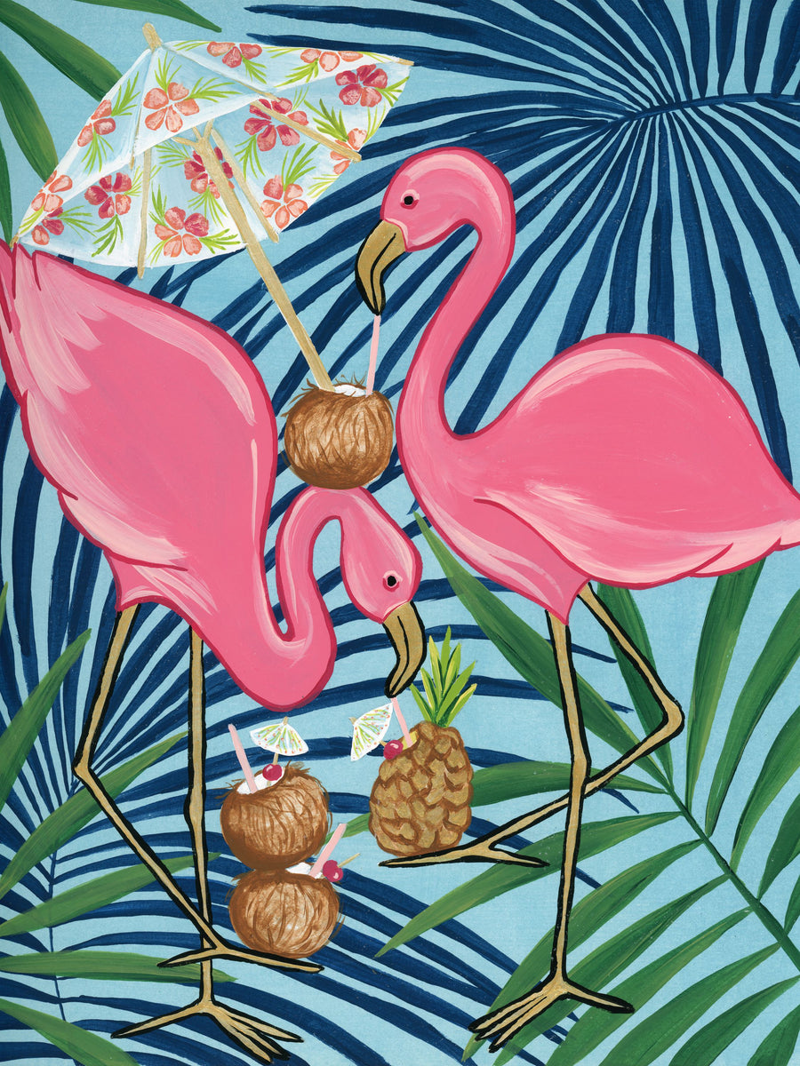 Flamingo Happy Hour I Mural Wallpaper