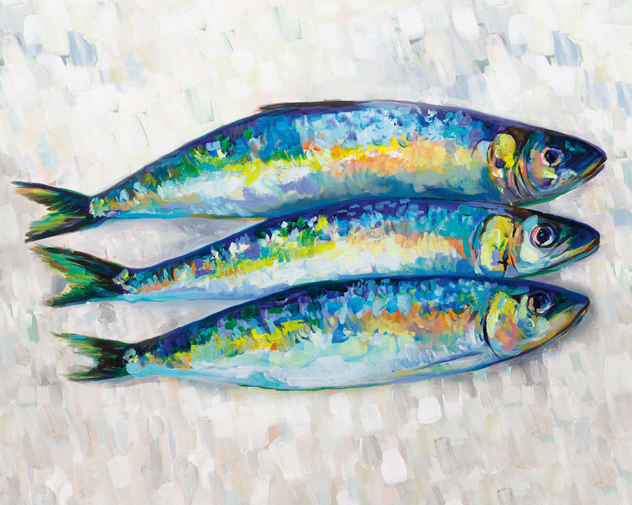 Fish Trio Mural Wallpaper