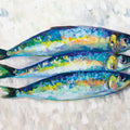 Fish Trio Mural Wallpaper - pure wallpaper artwork