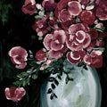 Botanical Elegance Burgundy II Mural Wallpaper - pure wallpaper artwork