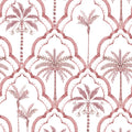 The Palm Lattice, Red Mural Wallpaper - pure wallpaper artwork