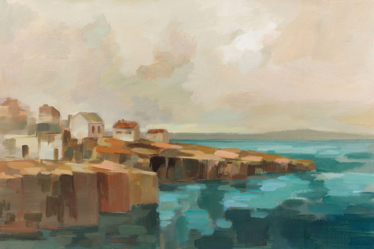 Southern Coast Town Mural Wallpaper - pure wallpaper artwork