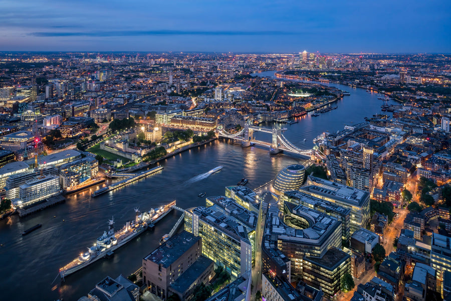 Tower Bridge Aerial Mural Wallpaper