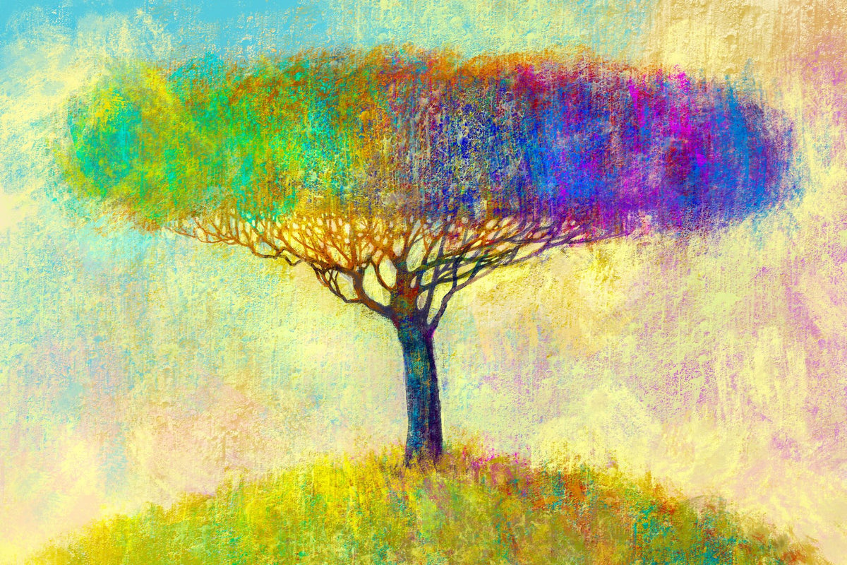 Rainbow Canopy Mural Wallpaper - pure wallpaper artwork