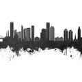 Queens New York Skyline Black & White Mural Wallpaper - pure wallpaper artwork