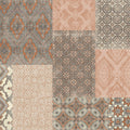 Venetian Patchwork I Orange Gray Mural Wallpaper - pure wallpaper artwork