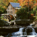 Autumn Watermill Haven Mural Wallpaper - pure wallpaper artwork