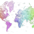 World Map Cities - Jude Mural Wallpaper - pure wallpaper artwork