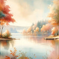 Serene Autumn Mural Wallpaper - pure wallpaper artwork