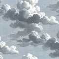 Intaglio Clouds Pattern, Ink Blue Mural Wallpaper - pure wallpaper artwork