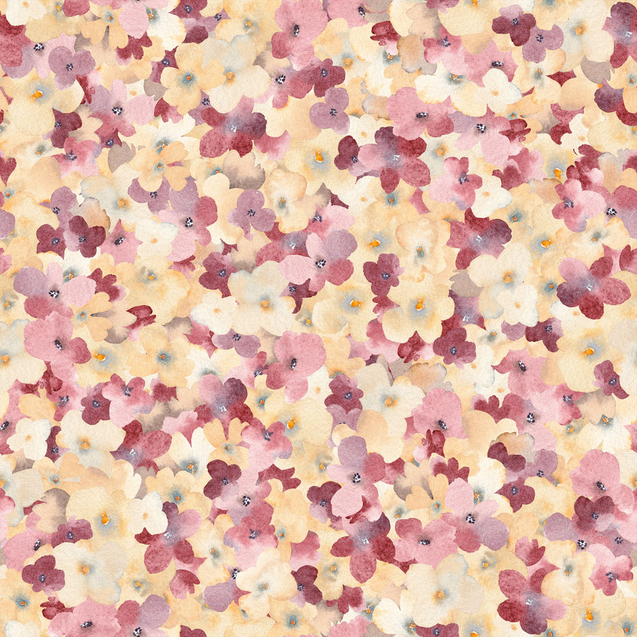 Multicolor Flowers Mural Wallpaper