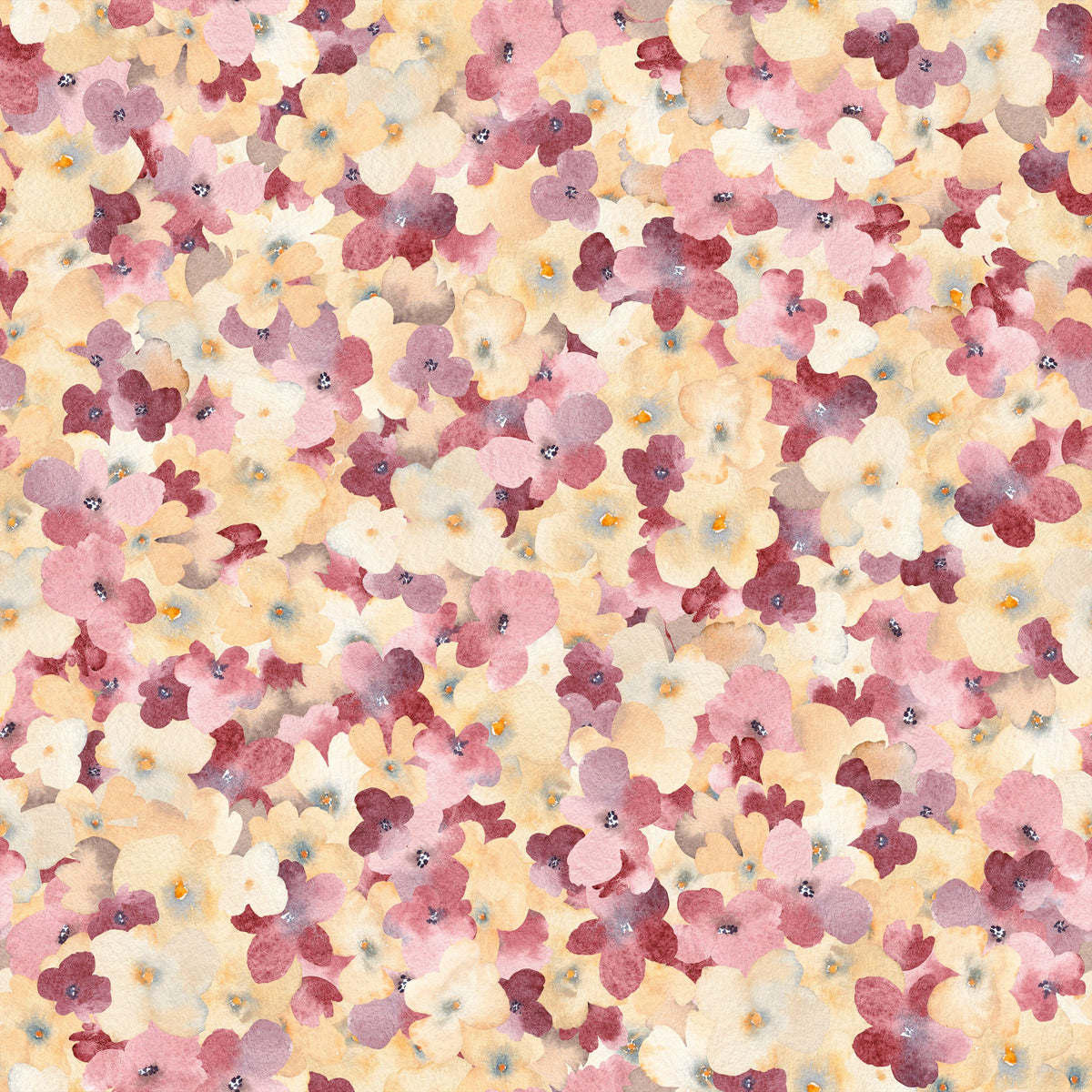 Multicolor Flowers Mural Wallpaper - pure wallpaper artwork