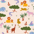 Funky Safari Pattern Mural Wallpaper - pure wallpaper artwork